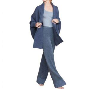 Barefoot Dreams Blue Blanket Wrap Cardigan Sweater 1X Cozy Chic Ultra Lite NWT